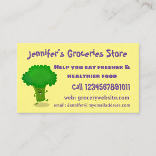 Tarjeta De Visita Ilustracion de personalizado de brócoli de baile c