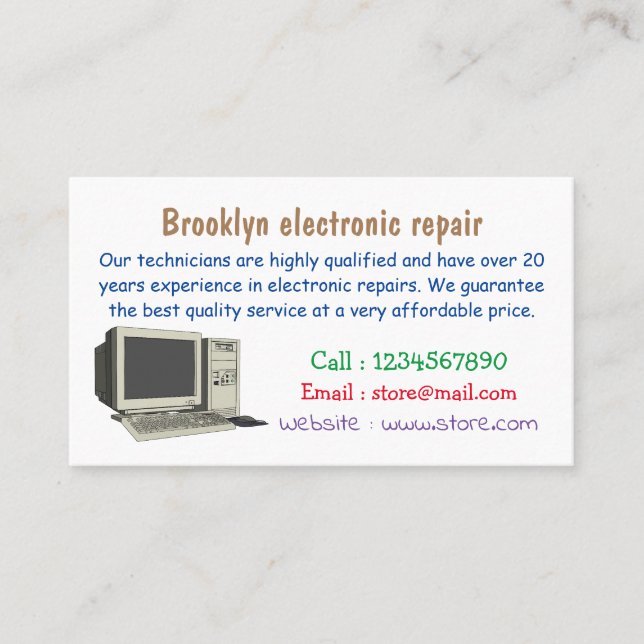 Tarjeta De Visita Ilustracion de personalizado de equipos (Anverso)