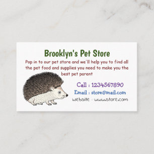 Tarjeta De Visita Ilustracion de personalizado de hedgehog espinoso