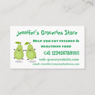 Tarjeta De Visita Ilustracion de personalizado de par de pera cúpula