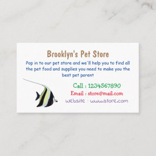 Tarjeta De Visita Ilustracion de personalizado de peces moro