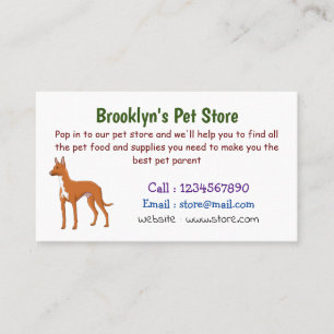 Tarjeta De Visita Ilustracion de personalizado de perro perrito