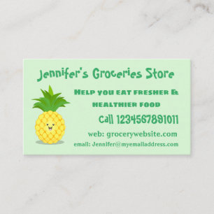 Tarjeta De Visita Ilustracion de personalizado de piña cuta