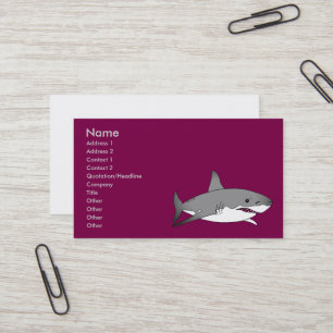 Tarjeta De Visita Ilustracion de Personalizado de tiburón Guay