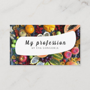 Tarjeta De Visita Ilustración de verduras estéticas