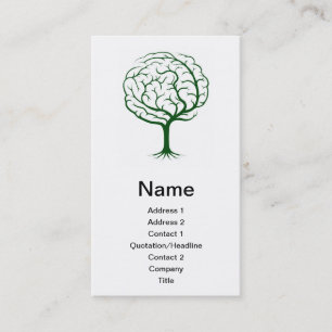 Tarjeta De Visita Ilustracion del árbol del cerebro
