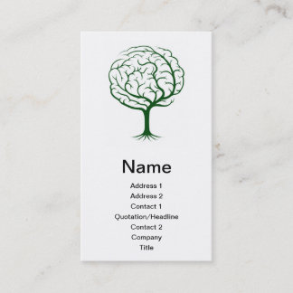 Tarjeta De Visita Ilustracion del árbol del cerebro