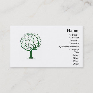 Tarjeta De Visita Ilustracion del árbol del cerebro