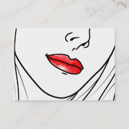 Tarjeta De Visita Ilustracion del artista de maquillaje