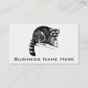 Tarjeta De Visita Ilustracion del mapache