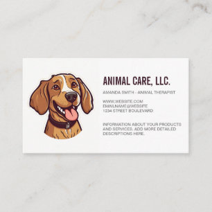 Tarjeta De Visita Ilustracion del perro feliz
