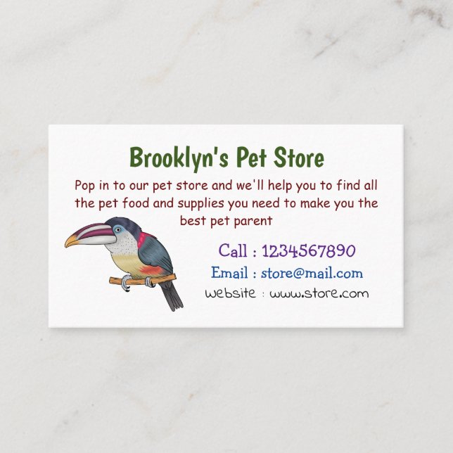 Tarjeta De Visita Ilustracion del personalizado de aves de Curl cres (Anverso)