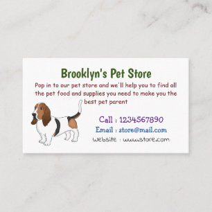 Tarjeta De Visita Ilustracion del personalizado del perro de enlace