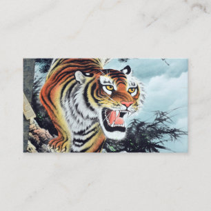 Tarjeta De Visita Ilustracion del tigre a)