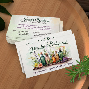 Tarjeta De Visita Ilustración en acuarela de práctica de aromaterapi