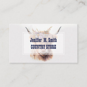 Tarjeta De Visita Ilustración en acuarela de vaca de las Highlands c