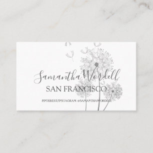 Tarjeta De Visita Ilustracion floral