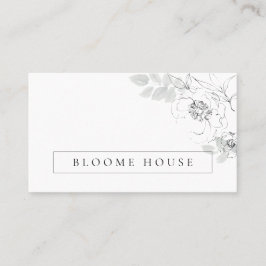 Tarjeta De Visita Ilustracion floral botánico