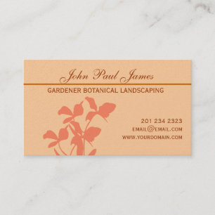Tarjeta De Visita Ilustracion floral de la orquídea   botánica