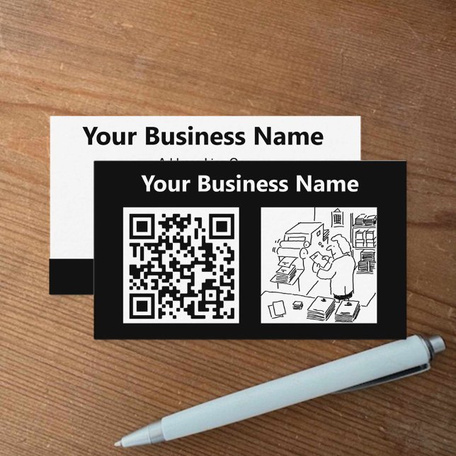 Tarjeta De Visita Ilustracion general de impresora y código QR (Subido por el creador)