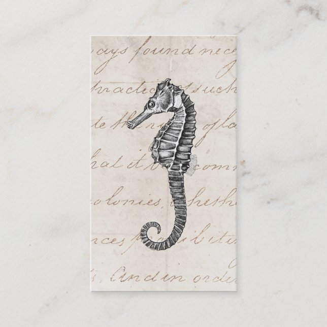 Tarjeta De Visita Ilustracion hawaiano del caballo de mar de los (Anverso)