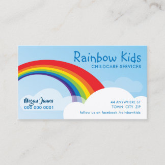Tarjeta De Visita ILUSTRACION moderno audaz y colorido de RAINBOW