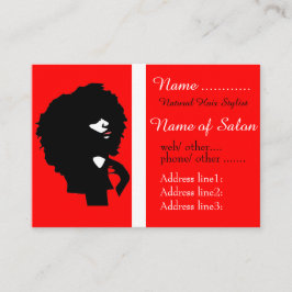 Tarjeta De Visita Ilustracion natural elegante del pelo del Afro