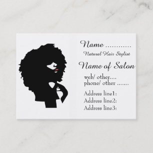 Tarjeta De Visita Ilustracion natural elegante del pelo del Afro