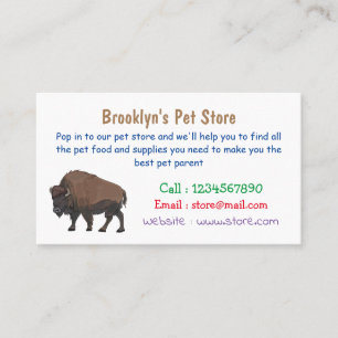 Tarjeta De Visita Ilustracion personalizado Bison