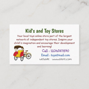 Tarjeta De Visita Ilustracion personalizado de bicitaxi