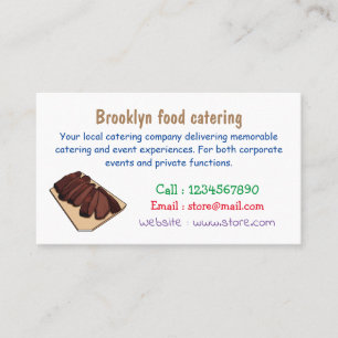 Tarjeta De Visita Ilustracion personalizado de brisket de carne