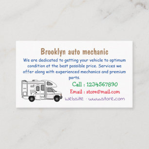 Tarjeta De Visita Ilustracion personalizado de Campervan