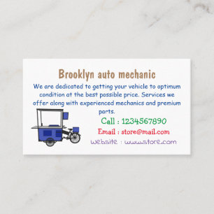 Tarjeta De Visita Ilustracion personalizado de carrito de alimentos