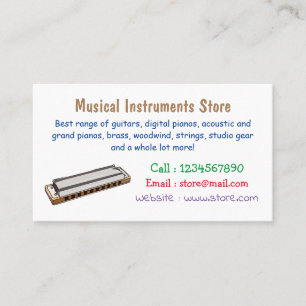Tarjeta De Visita Ilustracion personalizado de Harmonica