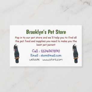 Tarjeta De Visita Ilustracion personalizado de pájaro de la cacatúa 