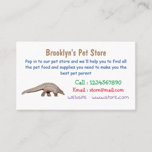 Tarjeta De Visita Ilustracion personalizado de Pangolin