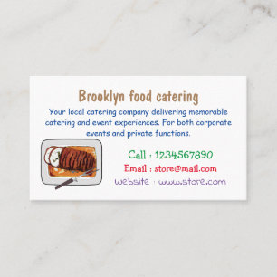 Tarjeta De Visita Ilustracion personalizado de pavo asado