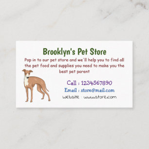 Tarjeta De Visita Ilustracion personalizado de perro de Greyhound