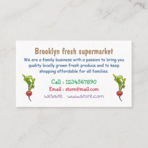Tarjeta De Visita Ilustracion personalizado de Radish