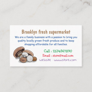 Tarjeta De Visita Ilustracion personalizado hongo