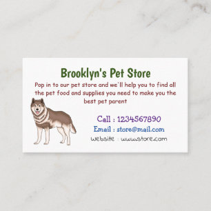 Tarjeta De Visita Ilustracion personalizado husky siberiano