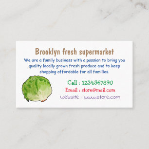 Tarjeta De Visita Ilustracion personalizado Lettuce