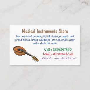 Tarjeta De Visita Ilustracion personalizado Mandolin