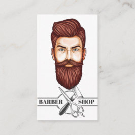 Tarjeta De Visita Ilustracion profesional de Barber Shop