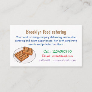 Tarjeta De Visita Ilustracion Waffle personalizado