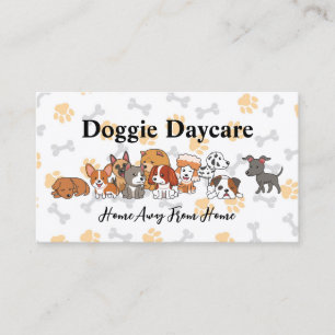 Tarjeta De Visita Ilustraciones de Cachorro   Doggie Daycare