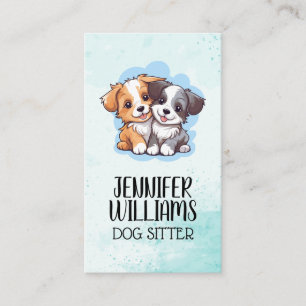 Tarjeta De Visita Ilustraciones de Cachorro   Servicios para animale