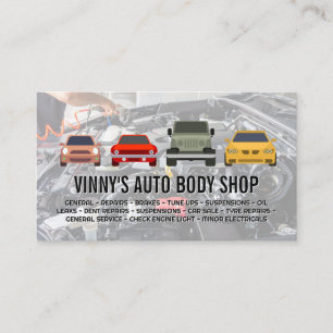 Tarjeta De Visita Ilustraciones de colección de coches   Trabajo mec