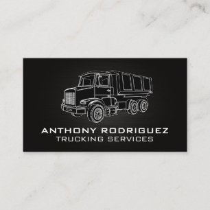 Tarjeta De Visita Ilustraciones de Servicios de Camiones Construcc