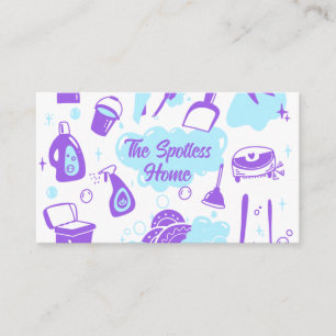 Tarjeta De Visita Ilustraciones de suministros de limpieza